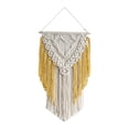 thumbnail image 2 of Macramé para colgar en la pared, arte de la pared, decoración de fondo, borlas largas, macramé, elegante tapiz tejido hecho a mano para dormitorio, 2 of 8
