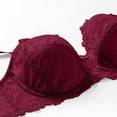 thumbnail image 5 of AJGRHE Women office BraDouble Lace Lingerie Bra for Plus Size Comfort and Support 100D Red, 5 of 6