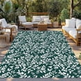 thumbnail image 2 of Dark Green Spring Floral Outdoor Rug 6x9 Ft - Reversible Patio Rug Outdoor Camping Rugs, Farmhouse Flowers Elegant Pastoral Indoor Outdoor Area Rugs, Non-Slip Outdoor Carpet Runner for Deck/Porch, 2 of 8