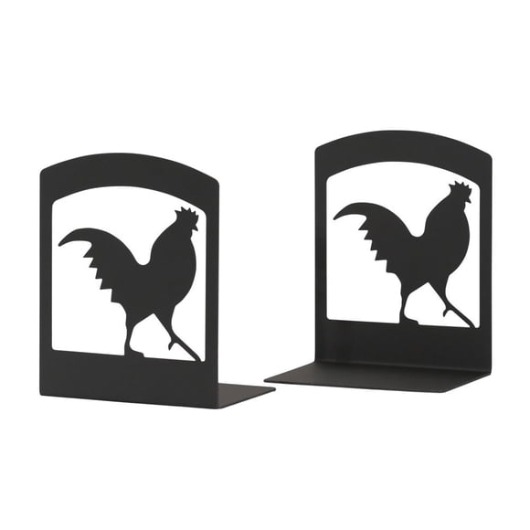 Sujetalibros Village Wrought Iron con diseño de gallo