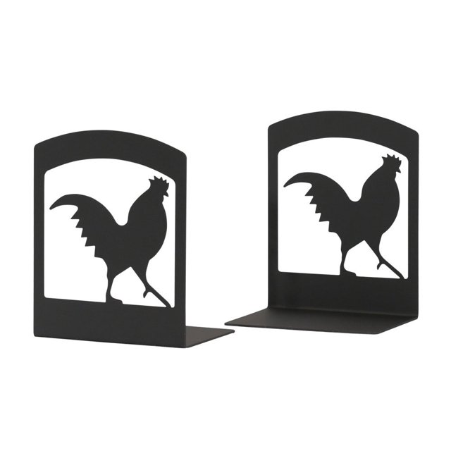 Sujetalibros Village Wrought Iron con diseño de gallo