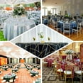 Efavormart 120" Dusty Blue Round Polyester Tablecloth With Gold Foil Geometric Pattern - Walmart.com