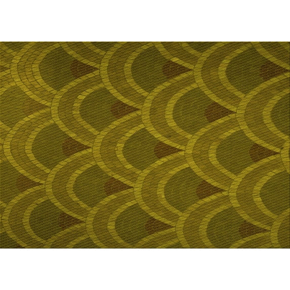 Ahgly Company Machine Washable Indoor Rectangle Transitional Dark Golden Rod Brown Area Rugs, 5' x 8'