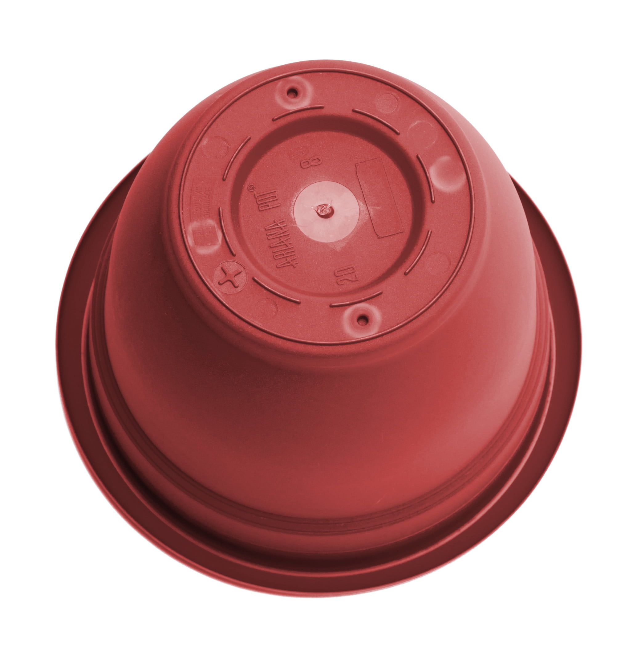 Bloem Ariana 10" Self-Watering Plastic Planter - Rolled Rim Indoor/Outdoor Garden Pot, Burnt Red