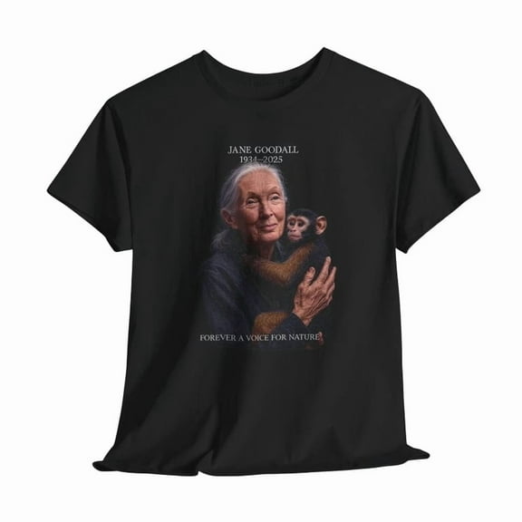 Jane Goodall Tribute Tee Conservationist Nature Unisex Cotton T-Shirt