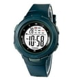 thumbnail image 2 of Reloj deportivo digital para niños y niñas, resistente al agua, para exteriores, electrónico, de pulsera. Verde oscuro, 2 of 8