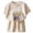 Beige, variant on Little Boy Clothes Set Toddler Baby Boy Bear Bakery Print Short Sleeve T-Shirt & Solid Shorts 2-Piece Summer Outfit Toddler Boy Short Set
