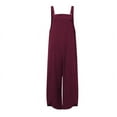 thumbnail image 2 of Blotona Plus Size Loose Wide Leg Jumpsuits for Women Casual Sleeveless Long Pants Baggy Overalls Rompers with Pockets Dungarees Linen Jumpsuits, 2 of 3