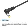 thumbnail image 4 of 5 piezas de conector macho de ángulo recto de 5.5mm x 2.1mm a cable desnudo para cámara de vigilancia de CC, 1.5m, 4 of 6