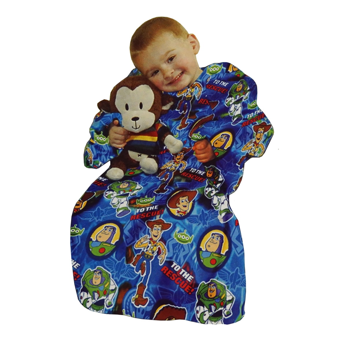 Toy Story Toddler Sized Comfy Throw - The Blanket with Sleeves - Buzz