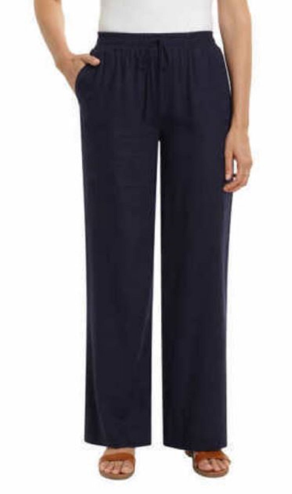 Briggs Womens Linen Blend Pants - Walmart.com