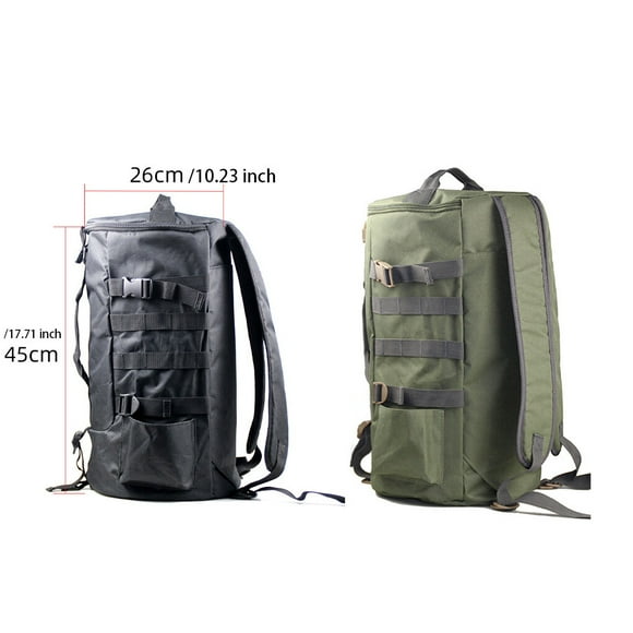 Fishing Bag Multi-functional Backpack Mountaineering Reel Pouch Large Carry Reel Pouch Capacity Fish Tackle Bags Outdoor Travel Camping Black