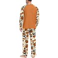 thumbnail image 5 of DORKASM Men's Halloween Pajamas Sets 2 Piece Long Sleeve Loungewear | Breathable Pj Shirts & Soft Cozy Halloween Pajama Pants with PocketsPumpkin Graphic Sleepwear Beige S, 5 of 5