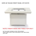 thumbnail image 3 of 25"(H)x 42" (W) Square Poly Fire Pit Top and Base Only, White, 3 of 4