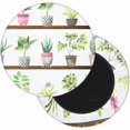 thumbnail image 2 of Velvet Bar Stool Covers Round Stool Cushion Covers Stool Chair Covers Barstool Covers Slipcovers, Stretchy & Elastic Edge Soft Fabric Machine Washable, Dia 12 Inch, Green Plants Leaves, 2 of 6