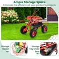 thumbnail image 3 of Barara King Yard Cart Garden Wagon,Garden Cart,Heavy Duty Garden Cart with Tool Tray and 360 Swivel Seat-Red, 3 of 11