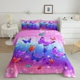 thumbnail image 2 of Erosebridal Flying Butterflies Bedding Sets Full with Comforter,Wild Animal Duvet Insert,Room Decorative,Ultra Soft,3pcs, 2 of 7