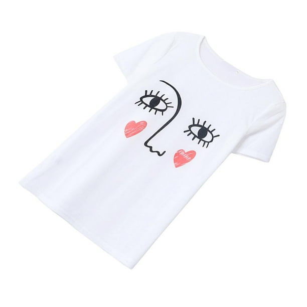 Camiseta Estampada de con Estampado de Flores para Mujer S