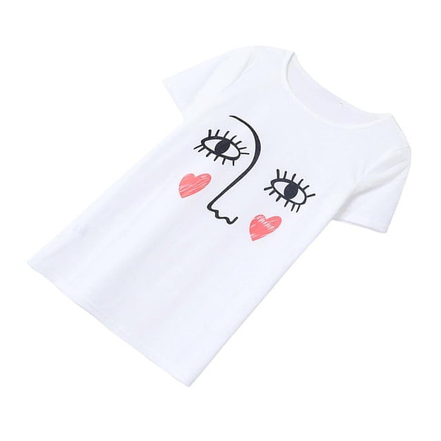 Camiseta Estampada Simple Elegante Ropa S