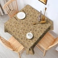 thumbnail image 2 of Brown Christmas Pattern Square Tablecloth,Waterproof Square Table Cover,Wipeable Spillproof Washable Table Cover for Home Kitchen Party Decor 42"X42"(107x107cm), 2 of 6