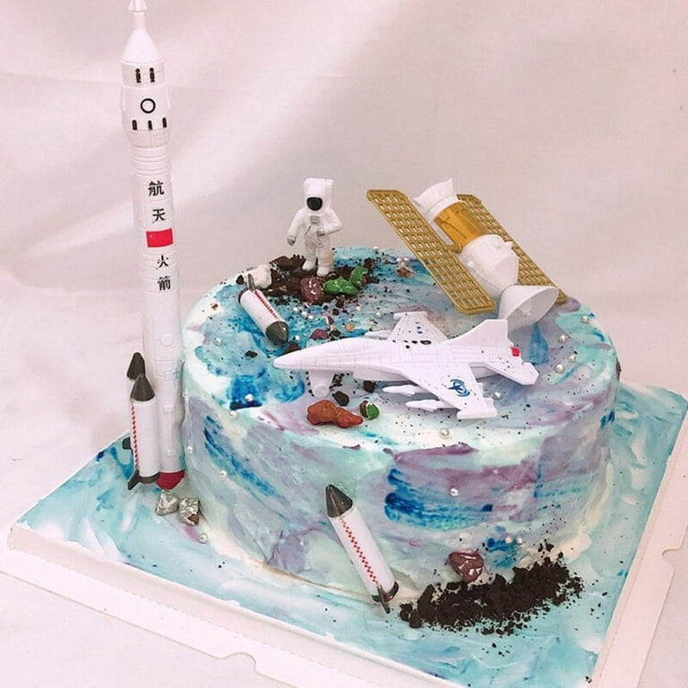 7Pcs Birthday Cake Decoration Space Shuttle Astronaut Aeronautical Model  Exploration Rocket Scene Cake Topper Ornaments N07 - Walmart.com