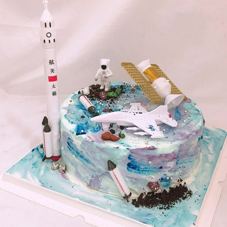 7Pcs Birthday Cake Decoration Space Shuttle Astronaut Aeronautical Model  Exploration Rocket Scene Cake Topper Ornaments N07 - Walmart.com