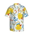 thumbnail image 2 of Disketp Hawaiian Shirts For Men,Ducks And Anchors Print Mens Casual Short Sleeve Button Down Shirts Beach Shirt, 2 of 8