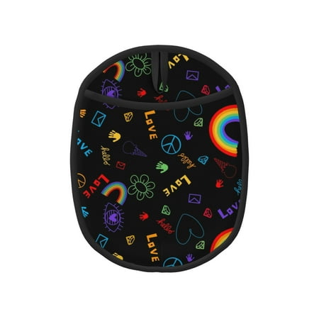 

Lukts Cartoon Pride Lgbt Print Silicone Pot Mat Mitten With Hanging Loop Heat Resistant Oven Mitts Non-Slip Bbq Baking Smoking Potholders