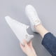 thumbnail image 4 of Zapatos de mujer de primavera y verano, superficie de cuero PU, estilo deportivo transpirable, zapatos casuales, zapatos de tabla, zapatos blancos de estudiante, zapatos bajos, 4 of 6