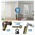 thumbnail image 4 of Urbanest Single Curtain Rod with 16 Clip Rings & Decorative Ball Finials – Classic Metal Window Drapery Rod Set, Heavy-Duty & Adjustable, 5/8" Diameter, 48" to 84", Antique Gold, 4 of 7