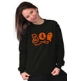 thumbnail image 4 of Boo Cute Witch Ghost Halloween Women Plus Size Crewneck Sweatshirt Brisco Brands 2X, 4 of 5