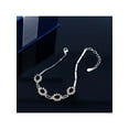 thumbnail image 4 of Gem Stone King 925 Sterling Silver Black Onyx Tennis Bracelet for Women (3.60 Cttw, Oval 6X4MM, Gemstone Birthstone, 7 inch with 1 inch Extender), 4 of 5