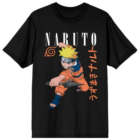 Naruto Classic Character Art Women's Black Graphic Tee-5XL