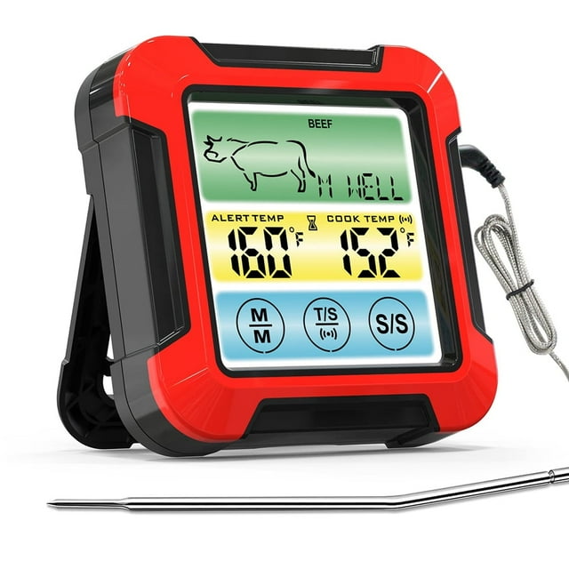 Wireless Digital Meat Thermomet for Smokers for Outside Grill BBQ for Cooking Remote Kitchen Food
