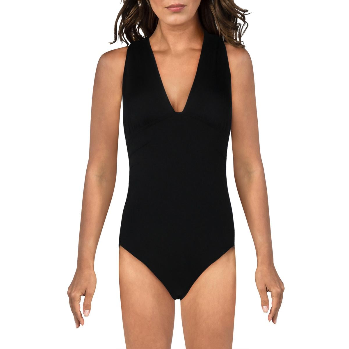 MICHAEL Michael Kors Womens High Neck Shirred One Piece