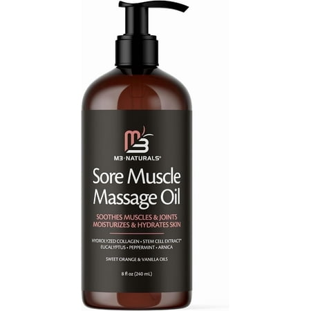 M3 Sore Arnica Muscle Massage Oil for Massage Therapy | Massage Oil with Collagen, Arnica, and Menthol | Full Body Massage Oil by M3
