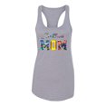 thumbnail image 2 of Wild Bobby, Colorful Softball Mom, Mother's Day, Women Racerback Tank Top, Heather Grey, Medium, 2 of 3