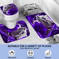 thumbnail image 2 of 4PCS Purple Rose and Leopard Shower Curtain Bathroom Set with Non-Slip Rugs, Toilet Lid Cover and Bath Mat, Purple Bathroom Decor Set Accessories Shower Curtains with 12 Hooks, 72 x 72 Inch, 2 of 5