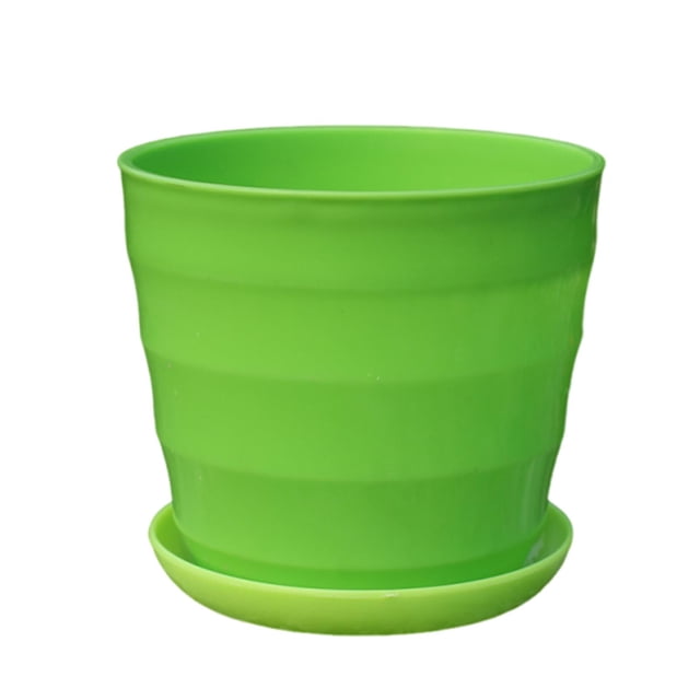 Flower Pots with Drainage,Colorful Plastic Flower Pot for Home Office Decor
