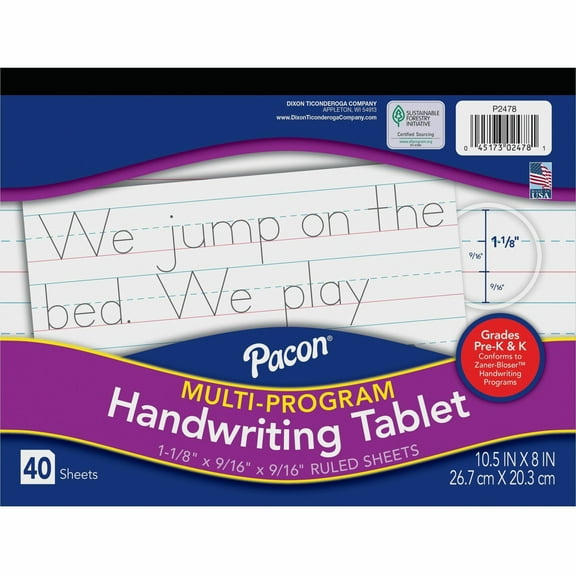 Pacon, PAC2478, Multi-Program Handwriting Tablet, 1 Each