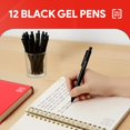 thumbnail image 2 of Bolígrafos de gel TRU RED 0,7 mm tinta negra retráctiles, paquete de 12, 2 of 8