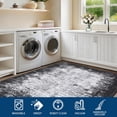 thumbnail image 4 of Garvee 10x13 ft Modern Abstract Area Rug, Washable, Non Slip TPR Backing, Soft Low Pile, Non Shedding Carpet for Living Room, Bedroom, Nursery, Gray, 4 of 8