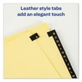 thumbnail image 2 of "Preprinted Black Leather Tab Dividers W/gold Reinforced Edge, 25-Tab, Ltr | Bundle of 10 Sets", 2 of 7