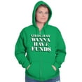 thumbnail image 4 of Girls Just Wanna Have Funds Money Zip Hoodie Sweatshirt Women Brisco Brands M, 4 of 6