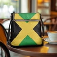 thumbnail image 3 of LedBack Jamaica Flag Print Leather Crossbody Handbag Satchel Bag with Adjustable Strap, Hobo Purse Shoulder Handbag with Multi Pockets for Travel Shopping Work, Green, 3 of 7