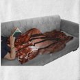 thumbnail image 6 of Fall Soft Flannel Fleece Blanket, Misty Forest with Leaves from Deciduous Seasonal Trees Warm to Cold Featured Image, Cozy Plush for Indoor and Outdoor Use, 60" x 80", Brown Orange, by Ambesonne, 6 of 6
