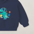 thumbnail image 5 of yocbz Baby Boy Fall Hoodies Kids Dinosaur Hoodies for Boys Truck Pullover Toddler Tractor Hooded Sweatshirt Active Shirts Navy,Size for 2-3 Years, 5 of 7