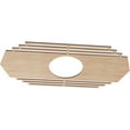 thumbnail image 2 of Ekena Millwork 38"W x 19"H x 10"ID x 1/4"T Chrysler Wood Fretwork Pierced Ceiling Medallion, Alder, 2 of 3