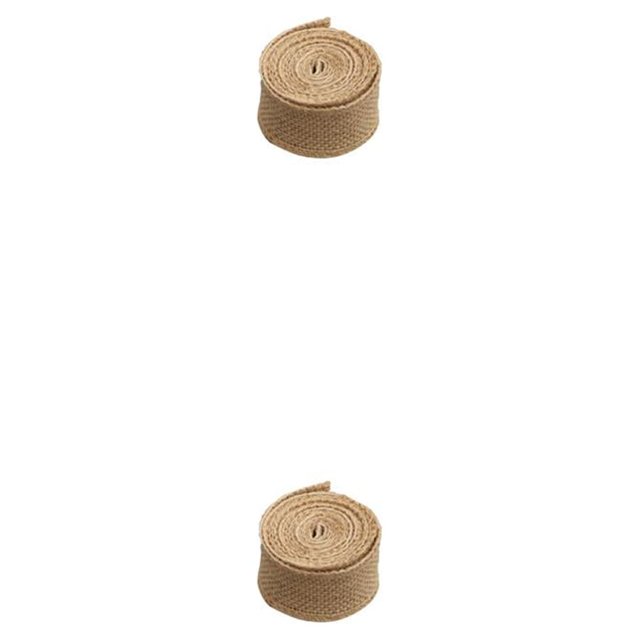 maskred 1 Roll Jute Ribbons Decorative Sewing Accessory Good-looking Clothes Ribbon for Gifts Party Holiday Table Decorations Wide4cm 2Set