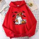 thumbnail image 3 of Sudaderas con capucha de murciélago de calabaza fantasma de Halloween para mujer, jersey con capucha de moda para adolescentes, sudaderas casuales de manga larga para Halloween, 3 of 5